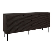 Komoda fornirowana 3 szuflady 2 szafki Kyoto 150x40cm dąb dymiony House Nordic