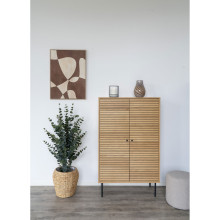 Komoda fornirowana na nóżkach Kyoto 130x80cm dąb naturalny House Nordic