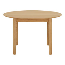 Stół okrągły rozkładany Bundaberg 120/120-220 cm fornir dębowy House Nordic