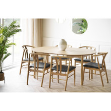 Stół okrągły rozkładany Bundaberg 120/120-220 cm fornir dębowy House Nordic