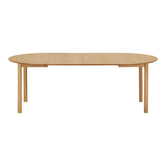 Stół okrągły rozkładany Bundaberg 120/120-220 cm fornir dębowy House Nordic