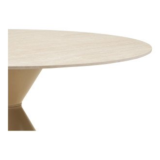 Stół ceramiczny na jednej nodze - klepsydra Annecy 120cm trawertyn / piaskowy House Nordic