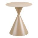 Stolik boczny ceramiczny na jednej nodze - klepsydra Annecy 50cm trawertyn / piaskowy House Nordic