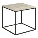Stolik pomocniczy kwadratowy Vita 45x45cm imitacja trawertynu / czarny House Nordic