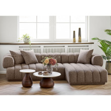 Stolik kawowy okrągły Heide 70cm drewno mango / marmur House Nordic
