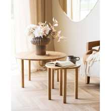 Stolik dębowy okrągły Jena 70cm House Nordic