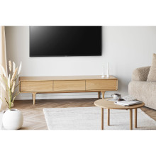 Stolik dębowy okrągły Jena 70cm House Nordic