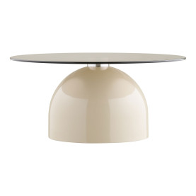 Stolik kawowy szklany Ravello 70cm szare szkło / beż House Nordic 2
