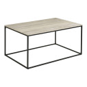 Stolik kawowy prostokątny Vita 90x60cm imitacja trawertynu / czarny House Nordic