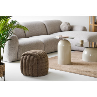 Pufa supełek Napier 48cm brązowa House Nordic