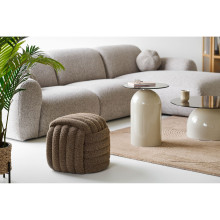 Pufa supełek Napier 48cm brązowa House Nordic