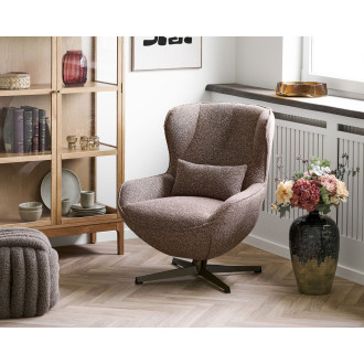 Pufa supełek Napier 48cm brązowa House Nordic