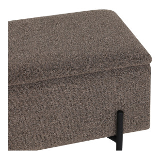 Ławka tapicerowana ze schowkiem Watford 95x36,5cm brązowa boucla House Nordic