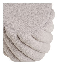 Pufa okrągła z przeszyciem Sana 38cm boucle szara House Nordic
