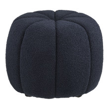 Pufa tapicerowana z przeszyciem Paisley 48cm granatowa House Nordic