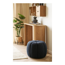 Pufa tapicerowana z przeszyciem Paisley 48cm granatowa House Nordic
