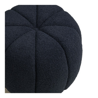Pufa tapicerowana z przeszyciem Paisley 48cm granatowa House Nordic