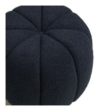 Pufa tapicerowana z przeszyciem Paisley 48cm granatowa House Nordic