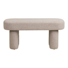 Ławka tapicerowana owalna Weston 95x36cm  piaskowa House Nordic
