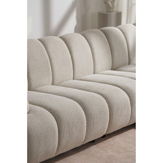 Sofa modułowa Taza 3,5-osobowa z pufem piaskowa, prawa House Nordic
