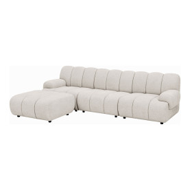 Sofa modułowa Taza 3,5-osobowa z pufem piaskowa, lewa House Nordic 2