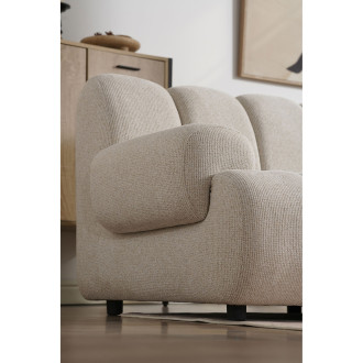 Sofa modułowa Taza 3,5-osobowa z pufem piaskowa, prawa House Nordic