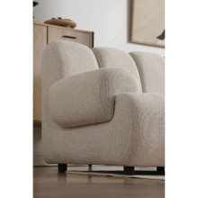 Sofa modułowa Taza 3,5-osobowa z pufem piaskowa, prawa House Nordic