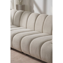 Sofa modułowa Taza 3,5-osobowa z pufem piaskowa, lewa House Nordic