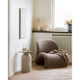 Fotel designerski tapicerowany Sofia brązowy House Nordic 2