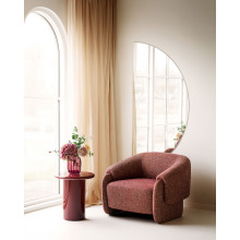 Fotel designerski tapicerowany Hamilton bordowy House Nordic