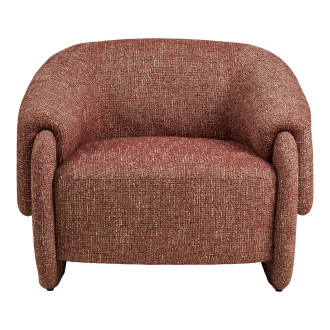 Fotel designerski tapicerowany Hamilton bordowy House Nordic
