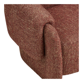 Fotel designerski tapicerowany Hamilton bordowy House Nordic