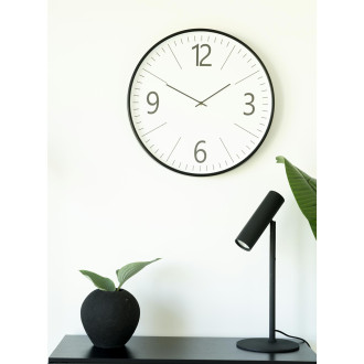 Zegar ścienny okrągły z cichym mechanizmem Biel 51cm czarno-biały House Nordic