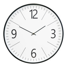 Zegar ścienny okrągły z cichym mechanizmem Biel 51cm czarno-biały House Nordic