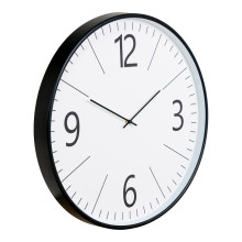 Zegar ścienny okrągły z cichym mechanizmem Biel 51cm czarno-biały House Nordic
