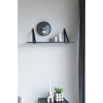 Zegar ścienny okrągły z cichym mechanizmem i zegarem Amiens 25cm czarny House Nordic