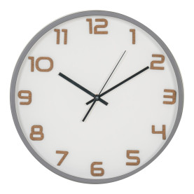Zegar ścienny okrągły z cichym mechanizmem Greenwich 35cm szary House Nordic