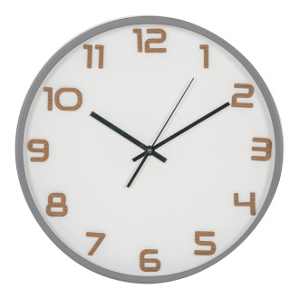 Zegar ścienny okrągły z cichym mechanizmem Greenwich 35cm szary House Nordic