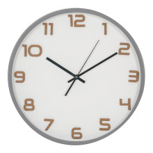 Zegar ścienny okrągły z cichym mechanizmem Greenwich 35cm szary House Nordic