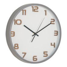 Zegar ścienny okrągły z cichym mechanizmem Greenwich 35cm szary House Nordic