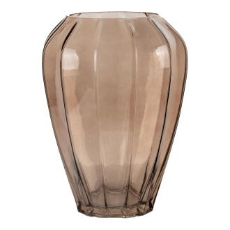 Wazon szklany Torro 29cm brązowy House Nordic