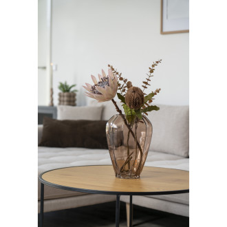 Wazon szklany Torro 29cm brązowy House Nordic