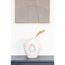 Wazon organiczny  ceramiczny z dziurą biały 27,8cm House Nordic
