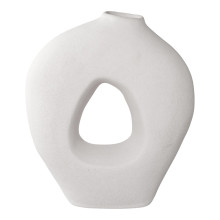 Wazon organiczny  ceramiczny z dziurą biały 27,8cm House Nordic