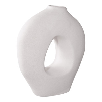 Wazon organiczny  ceramiczny z dziurą biały 27,8cm House Nordic