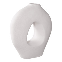 Wazon organiczny  ceramiczny z dziurą biały 27,8cm House Nordic