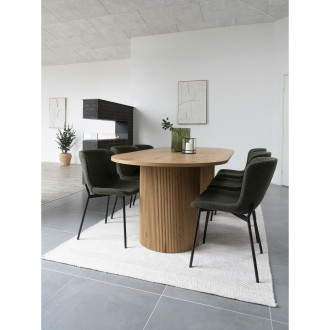 Wazon szklany pofalowany zielony 26,5cm House Nordic