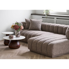 Wazon szklany ryflowany - gniecione szkło Golb 17x25cm brązowy House Nordic