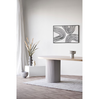 Wazon ceramiczny wabi-sabi Almond beżowy 10,5x19,5cm House Nordic