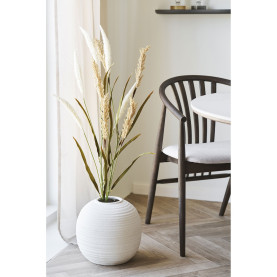 Wazon ceramiczny ze strukturą Glob biały 30x28,5cm House Nordic
